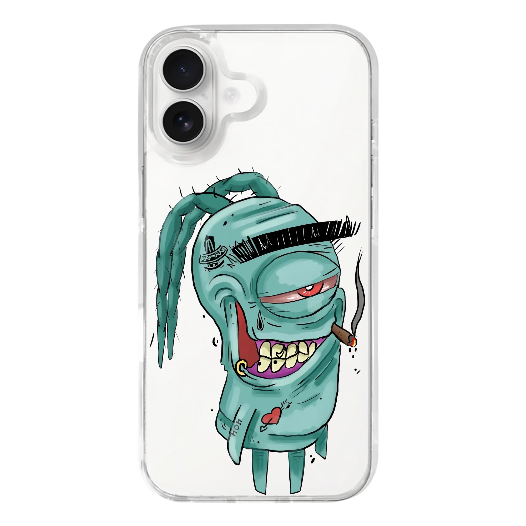 スポンジボブ グッズ プランクトン - iPhone 17シリーズ 透明スマホケース – 薄型・耐衝撃・精密フィット保護カバー